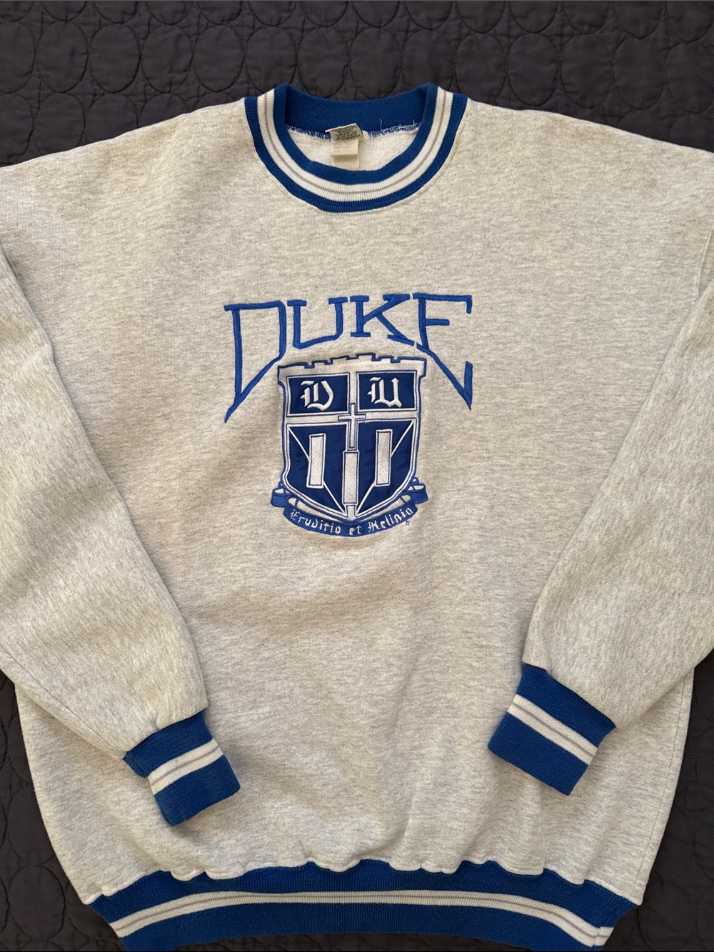 DUKE | Authentic Embroidered Front Pullover Sweatshirt